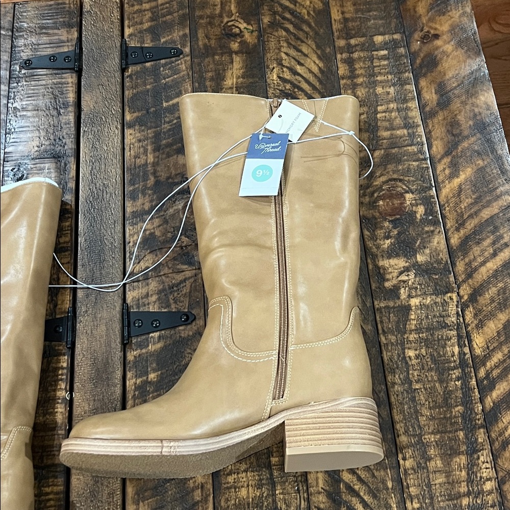 Tan Mid-Calf Boots - Picture 3 of 9